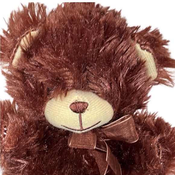 Fuzzy Friends Greenbrier International Inc Dark Brown Plush Bear - Picture 2 of 4